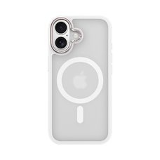  iPhone 17 fehér Benks Mágneses Mist Tok Fém Kerettel (0067) (Kamera Vezérlő Gomb)