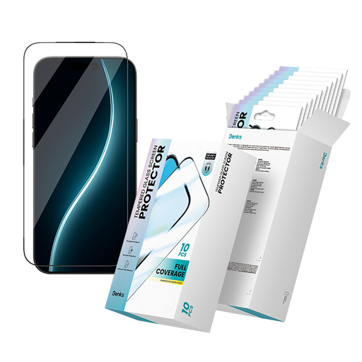 iPhone 17/16 Pro Benks Air Shield HD (T067) Edzett üveg fekete - 10 darab üvegfólia iPhone 17/16 Pro Benks Air Shield HD (T067) Edzett üveg fekete - 10 darab üvegfólia