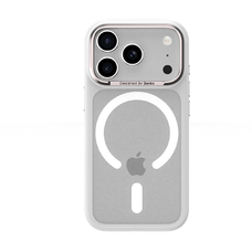  iPhone 17 Pro fehér Benks Magnetic Mist tok fém kerettel (0069) (kamera vezérlő gomb) tok