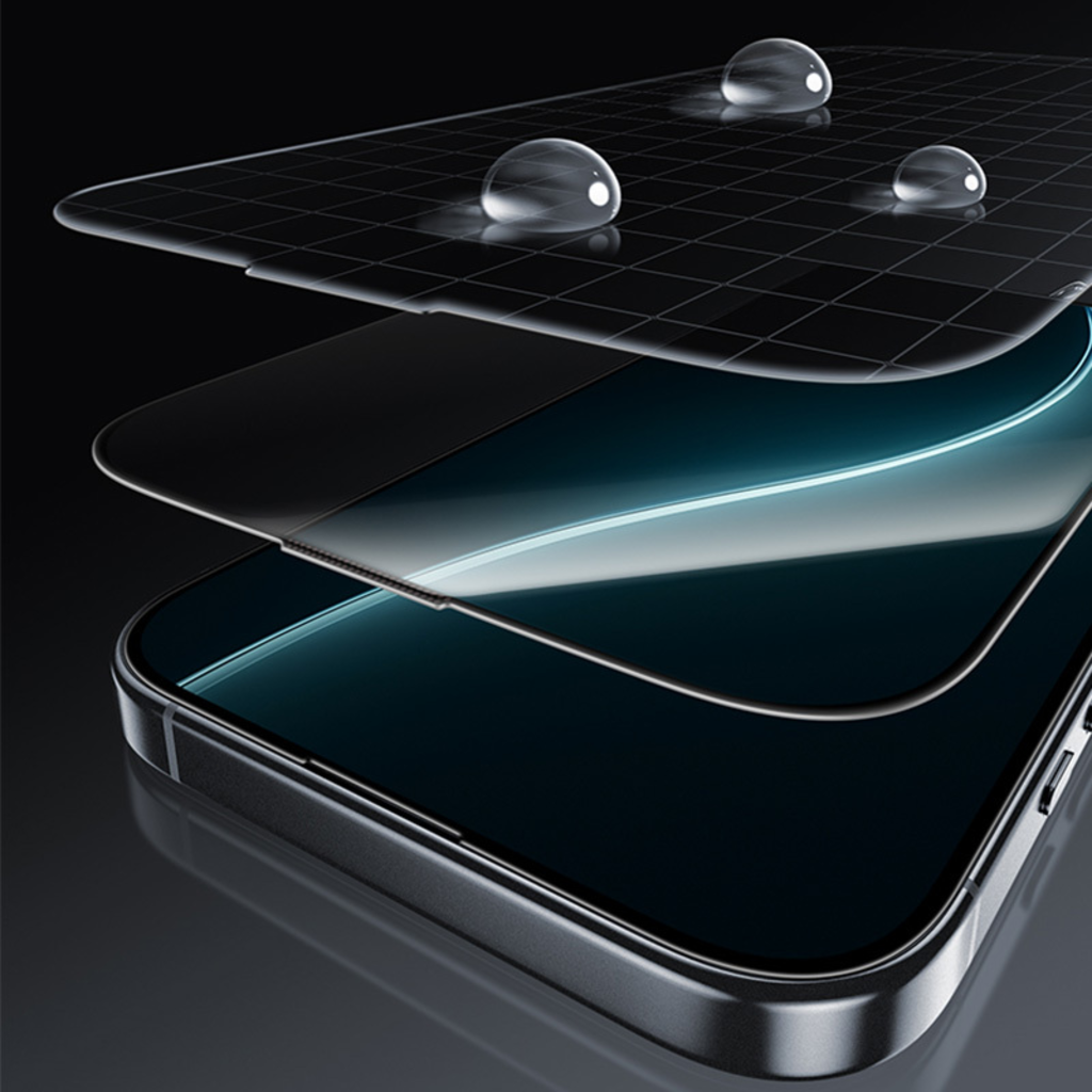 iPhone 17 / iPhone 16 Pro fekete Benks Edzett üveg Glass Warrior HD üvegfólia telepítő kerettel - 11