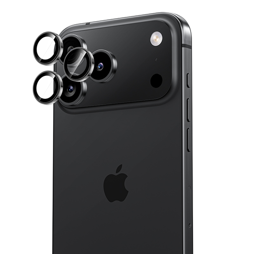 iPhone 17 Pro/17 Pro Max čierne Benks tvrdené sklo DR zafírový ochranný kryt na objektív fotoaparátu (3 kusy objektívu) sklenená fólia