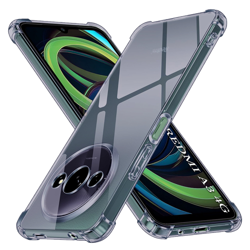 Xiaomi Redmi A3 / Redmi A3x - Techsuit - Ütésálló Átlátszó Szilikon Tok - Füst Fekete tok Xiaomi Redmi A3 / Redmi A3x - Techsuit - Ütésálló Átlátszó Szilikon Tok - Füst Fekete tok