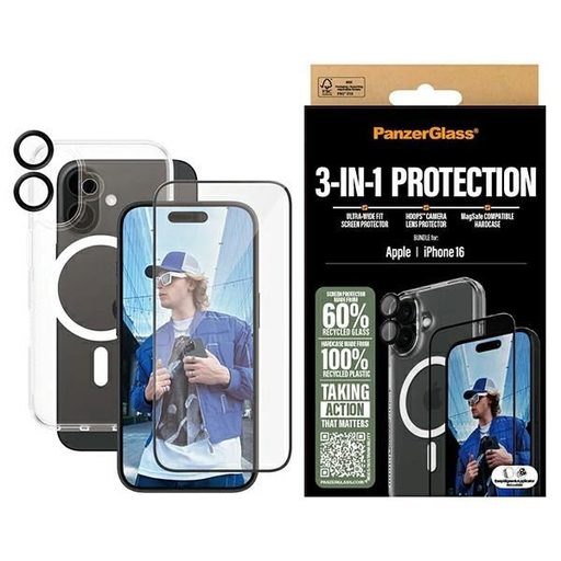 PanzerGlass Bundle 3in1 iPhone 16 6.1 PanzerGlass Bundle 3in1 iPhone 16 6.1