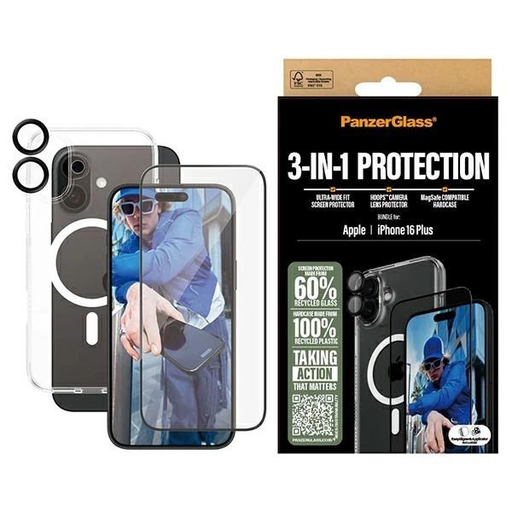 PanzerGlass Bundle 3in1 iPhone 16 Plus 6.7 PanzerGlass Bundle 3in1 iPhone 16 Plus 6.7
