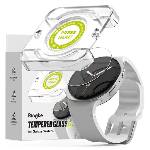 Ringke Tempered Glass Pro edzett üveg üvegfólia, 2 darabos csomag Samsung Galaxy Watch 8 (40 mm) átlátszó Ringke Tempered Glass Pro edzett üveg üvegfólia, 2 darabos csomag Samsung Galaxy Watch 8 (40 mm) átlátszó