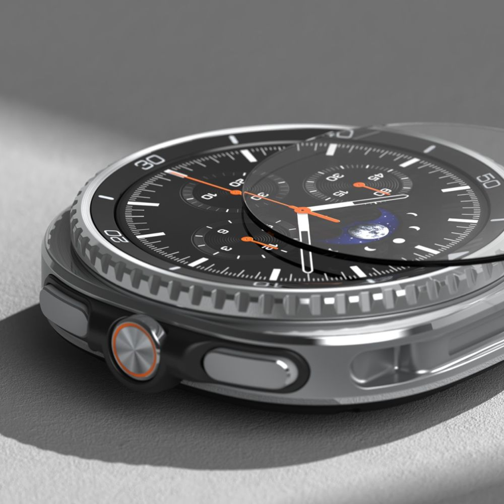 Ringke Tempered Glass Pro 2 darabos Samsung Galaxy Watch 8 Classic (46 mm) átlátszó üvegfólia - 7