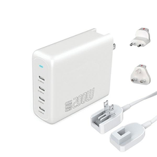 4smarts Hálózati USB-C töltő adapter 200W GaN FlexPro 4xUSB-C fehér 544200