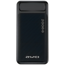 AWEI PowerBank P6K 20000mAh fekete 2xUSB/PD/Micro-USB