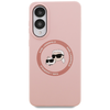 Karl Lagerfeld Szilikon Kétfejű és Körtéri MagSafe Samsung Galaxy S25 Edge pink tok - 1. kép