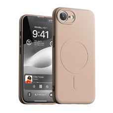 Mercury Semi-Silicone MagSafe iPhone 16E rózsaszín homok tok