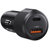 Autós töltő USAMS YT sorozat CC283 60W 1xUSB-A 1xUSB-C fekete - 1. kép