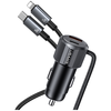 USAMS YT Sorozat CC287 Autós Töltő 66W 1xUSB-A 1xUSB-C + 2 az 1-ben USB-C/Lightning Kábel - 0. kép