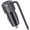 USAMS YT Sorozat CC287 Autós Töltő 66W 1xUSB-A 1xUSB-C + 2 az 1-ben USB-C/Lightning Kábel - 1. kép