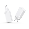 Setty GAN fali töltő PD+QC USB + USB-C 65W LSI-02 fehér - 0. kép
