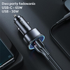 USAMS Autós Töltő 1xUSB + 1xUSB-C C26 95W (csak fej) Gyors Töltés fekete CC146TC01 (US-CC146), - 1. kép