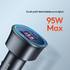 USAMS Autós Töltő 1xUSB + 1xUSB-C C26 95W (csak fej) Gyors Töltés fekete CC146TC01 (US-CC146), - 2. kép