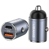USAMS Autós Töltő 1xUSB+1xUSB-C C38 30WPD Gyors Töltés Beépített Gyűrűvel Lila CC206C - 3. kép