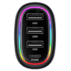 USAMS autós töltő 1xUSB-C 3xUSB-A C34 48W 3A+C PD Gyors Töltés fekete CC170CC01 (US-CC170) - 1. kép
