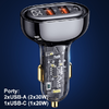 USAMS autós töltő 2xUSB+1xUSB-C 80W Gyors töltés kék (US-CC159) - 3. kép