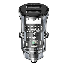 USAMS autós töltő C31 3A 2xUSB-A Gyors Töltés fekete CC162CC01 (US-CC162)
