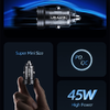 USAMS autós töltő C35 USB+USB-C 45W Gyors Töltés fekete CC175CC01 (US-CC175) - 1. kép