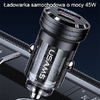 USAMS autós töltő C35 USB+USB-C 45W Gyors Töltés lila CC175CC02 (US-CC175) - 0. kép