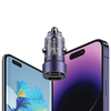 USAMS Autós Töltő C39 USB+USB-C 60WFoi gyors töltés fekete CC208CC01 (US-CC208) - 0. kép