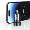 USAMS Autós Töltő C39 USB+USB-C 60WFoi gyors töltés fekete CC208CC01 (US-CC208) - 1. kép