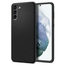 Samsung S21 Spigen Liquid Air flexibilis TPU gél tok matt fekete (ACS02422)