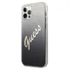 iPhone 12 Pro Max Guess GUHCP12LPCUGLSBK Glitter Gradient Script tok flitteres fekete - 0. kép