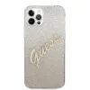 iPhone 12 Pro Max Guess GUHCP12LPCUGLSGO Glitter Gradient Script tok flitteres arany - 2. kép