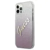 iPhone 12 Pro Max Guess GUHCP12LPCUGLSPI Glitter Gradient Script tok flitteres pink - 0. kép