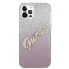 iPhone 12 Pro Max Guess GUHCP12LPCUGLSPI Glitter Gradient Script tok flitteres pink - 2. kép