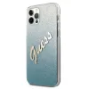 iPhone 12/ 12 Pro Guess GUHCP12MPCUGLSBL Glitter Gradient Script tok flitteres kék - 0. kép