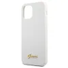 iPhone 12 mini Guess GUHCP12SLSLMGWH Metal Logo Script tok fehér - 3. kép