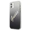 iPhone 12 mini Guess GUHCP12SPCUGLSBK Glitter Gradient Script tok flitteres fekete - 0. kép