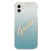 iPhone 12 mini Guess GUHCP12SPCUGLSBL Glitter Gradient Script tok flitteres kék - 1. kép