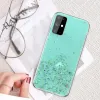 iPhone 12 Pro MAX Sequins Glue csillogó flitteres tok menta - 1. kép