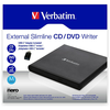 Verbatim Külső Slimline CD/DVD Író USB-A + USB-A/USB-A to USB-C Kábel fekete 98938 - 2. kép