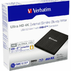 Verbatim Külső Slimline Blu-ray Ultra HD 4K Író + USB-C/USB-A Kábel fekete 43888 - 2. kép