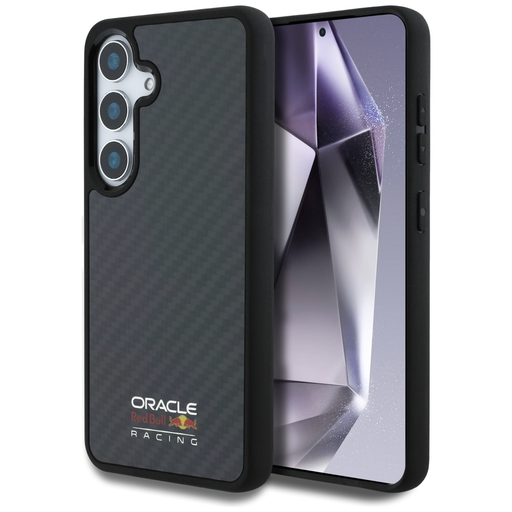 Red Bull Valódi Szénszálas Fényes Logó MagSafe Tok Samsung Galaxy S25 készülékre Fekete Red Bull Valódi Szénszálas Fényes Logó MagSafe Tok Samsung Galaxy S25 készülékre Fekete