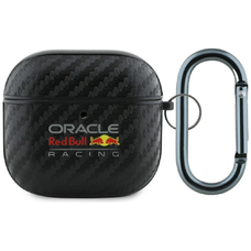 Red Bull PU Carbon Logó tok AirPods 4-hez fekete