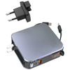 Powerbank 4smarts Lucid 3in1 Hybrid Charger 10000mAh 20W beépített USB-C / Lightning kábellel, ezüst - 0. kép