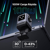 Fali Töltő UGREEN X688 Uno, 100W, 5A, 1 x USB-A - 3 x USB-C, Fekete - 0. kép
