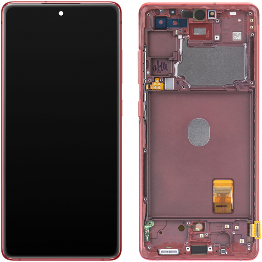 LCD Kijelzőmodul Samsung Galaxy S20 FE 5G G781, piros