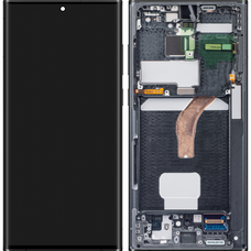 LCD kijelző modul Samsung Galaxy S22 Ultra 5G S908, fekete