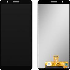LCD Kijelzőmodul MP Samsung Galaxy A01 Core A013 / M01 Core M013, keret nélkül, utángyártott, fekete