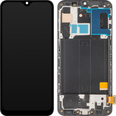 LCD kijelzőmodul MP Samsung Galaxy A40 A405, utángyártott, fekete