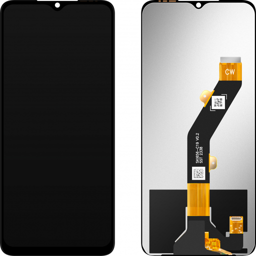 LCD Kijelzőmodul MP ZTE Blade A34 / Blade A54, keret nélkül, utángyártott, fekete kijelző
