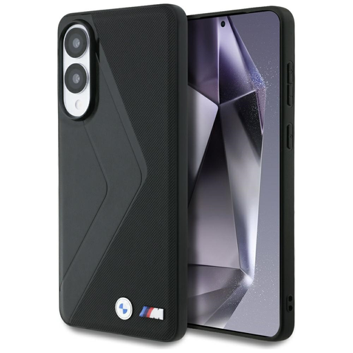 BMW Bőr Oversized Stripes MagSafe tok Samsung Galaxy S25 Edge fekete tok BMW Bőr Oversized Stripes MagSafe tok Samsung Galaxy S25 Edge fekete tok